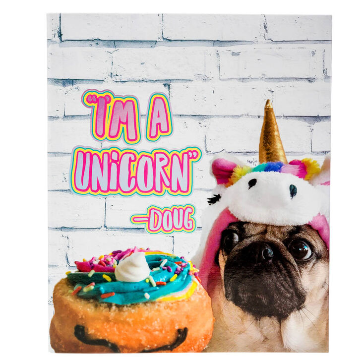 Doug The Pug&reg; Unicorn A4 Ring Binder - White,