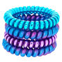 Mermaid Spiral Hair Bobbles - Purple, 4 Pack,