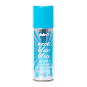 Spray pour cheveux paillet&eacute; bleu fluo&nbsp;2-en-1,