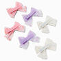 Claire&#39;s Club Pastel Polka Dot Mesh Hair Bow Clips - 6 Pack,