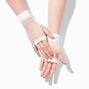 White Fishnet Fingerless Gloves,