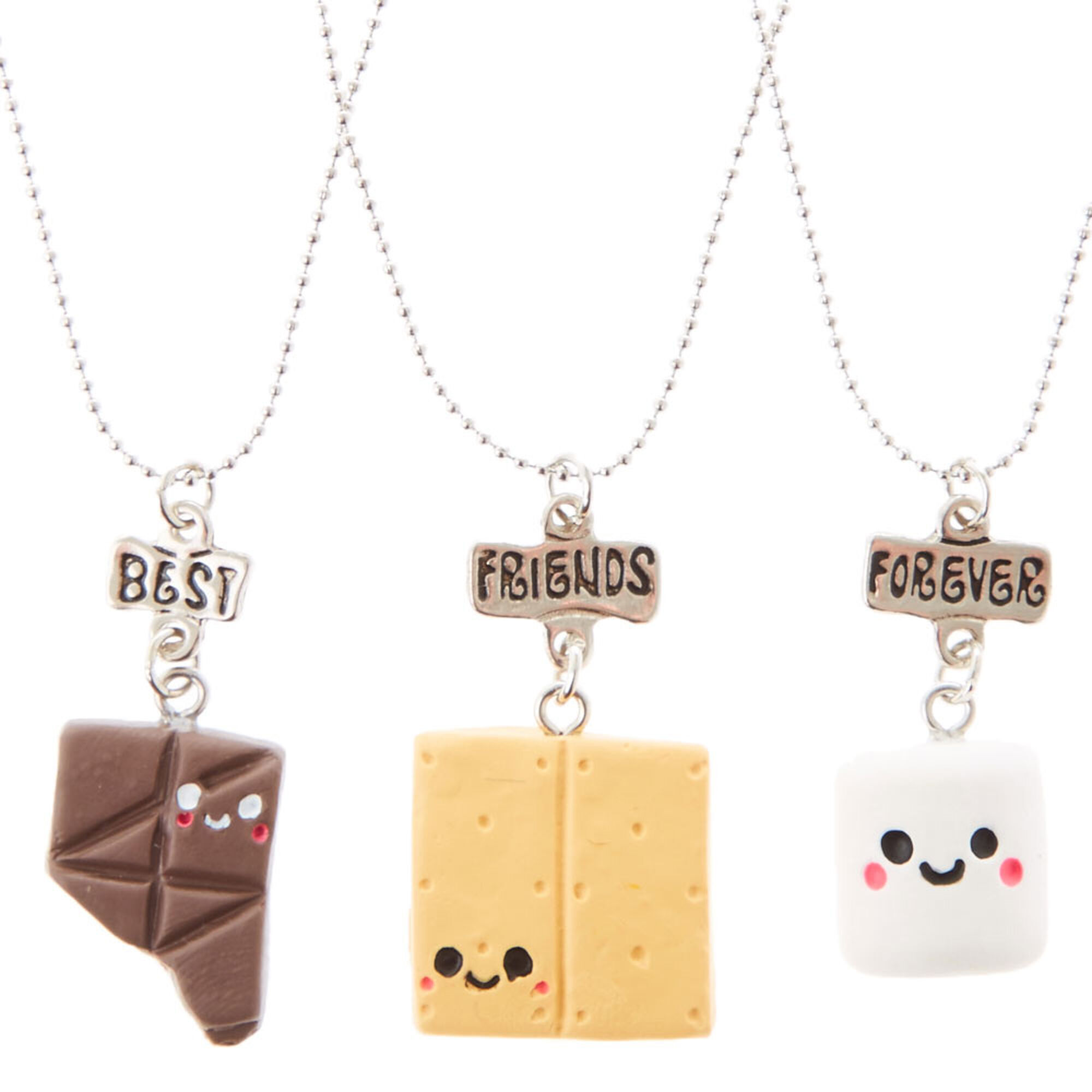 Best Friends Pink & Orange Bubble Tea Pendant Necklaces - 2 Pack | Claire's