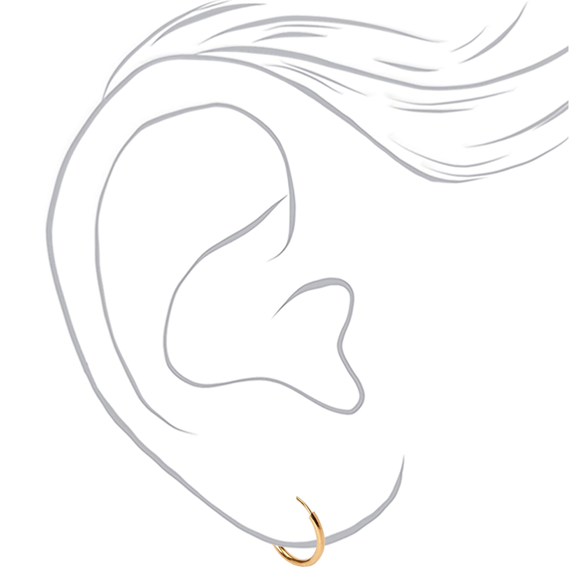 C LUXE by Claire's 18k Gold Plated Cubic Zirconia Earrings Set - 2 Pack,