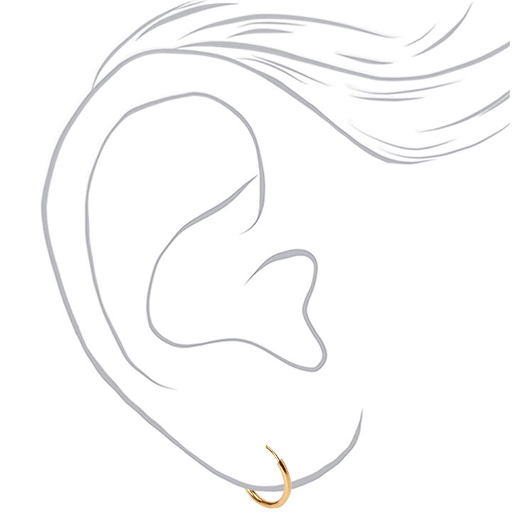 C LUXE by Claire&#39;s 18k Gold Plated Cubic Zirconia Earrings Set - 2 Pack,