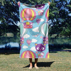 Hello Kitty&reg; And Friends Hot Air Balloon Beach Towel &#40;ds&#41;,