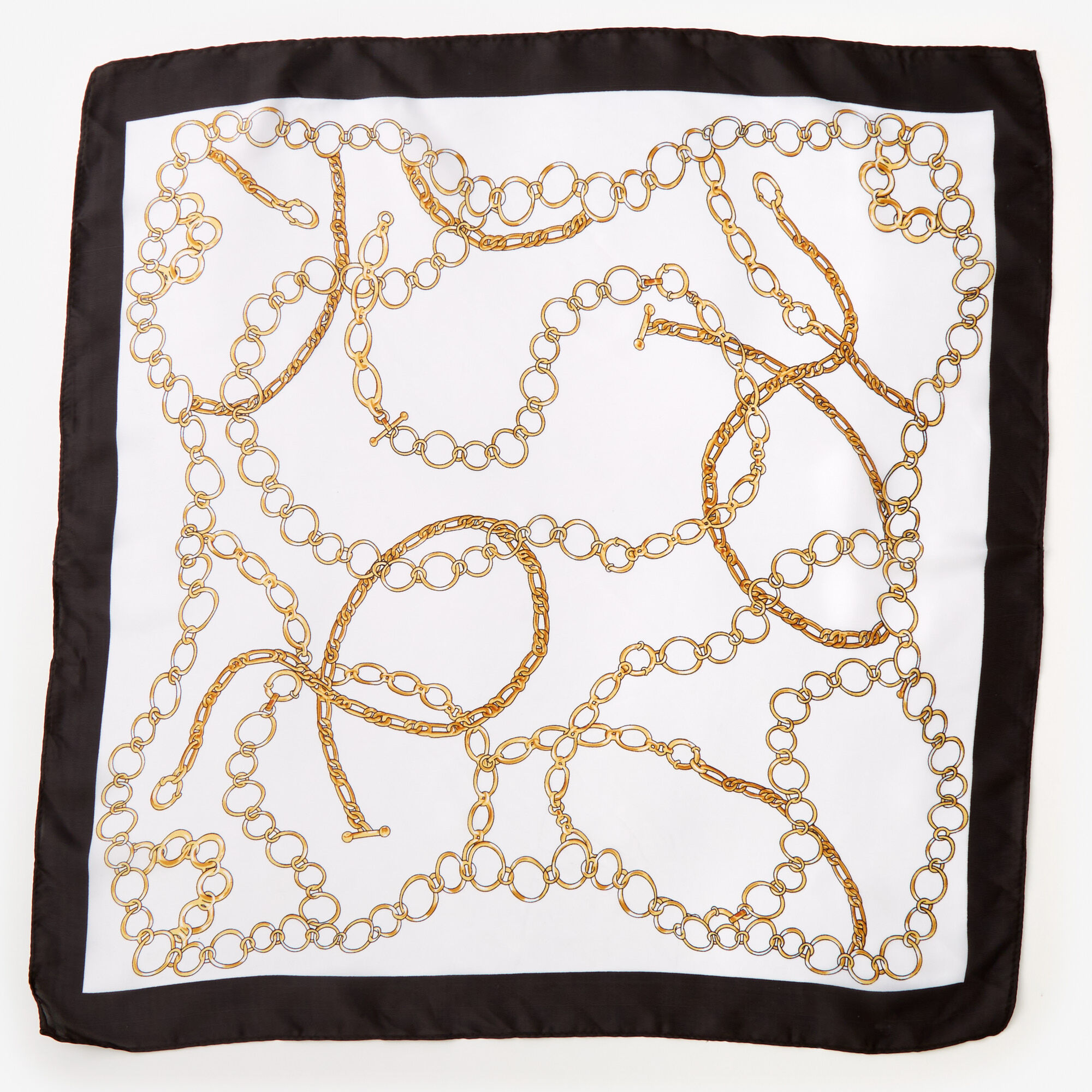 Gold Chain Silky Bandana Headwrap,