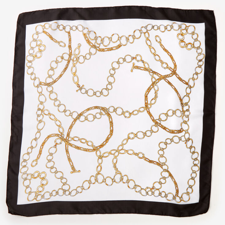 Gold Chain Silky Bandana Headwrap,