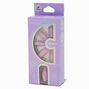 Purple Cat Eye Stiletto Vegan Faux Nail Set - 24 Pack,