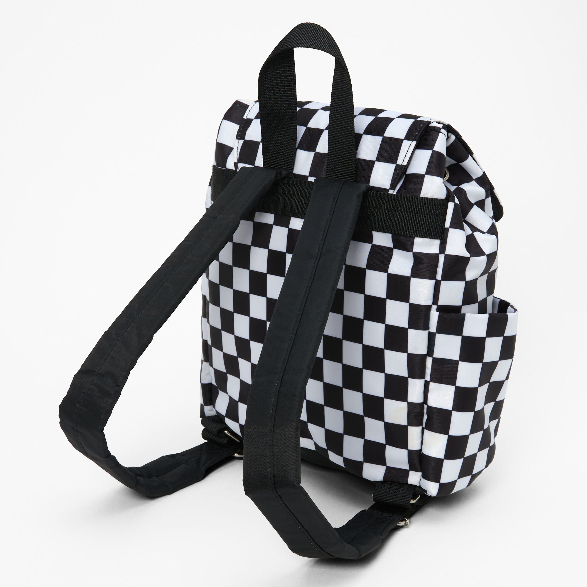 Black checkered backpack store