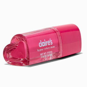 Heart Shaped Lip Goss Tube - Hot Pink,