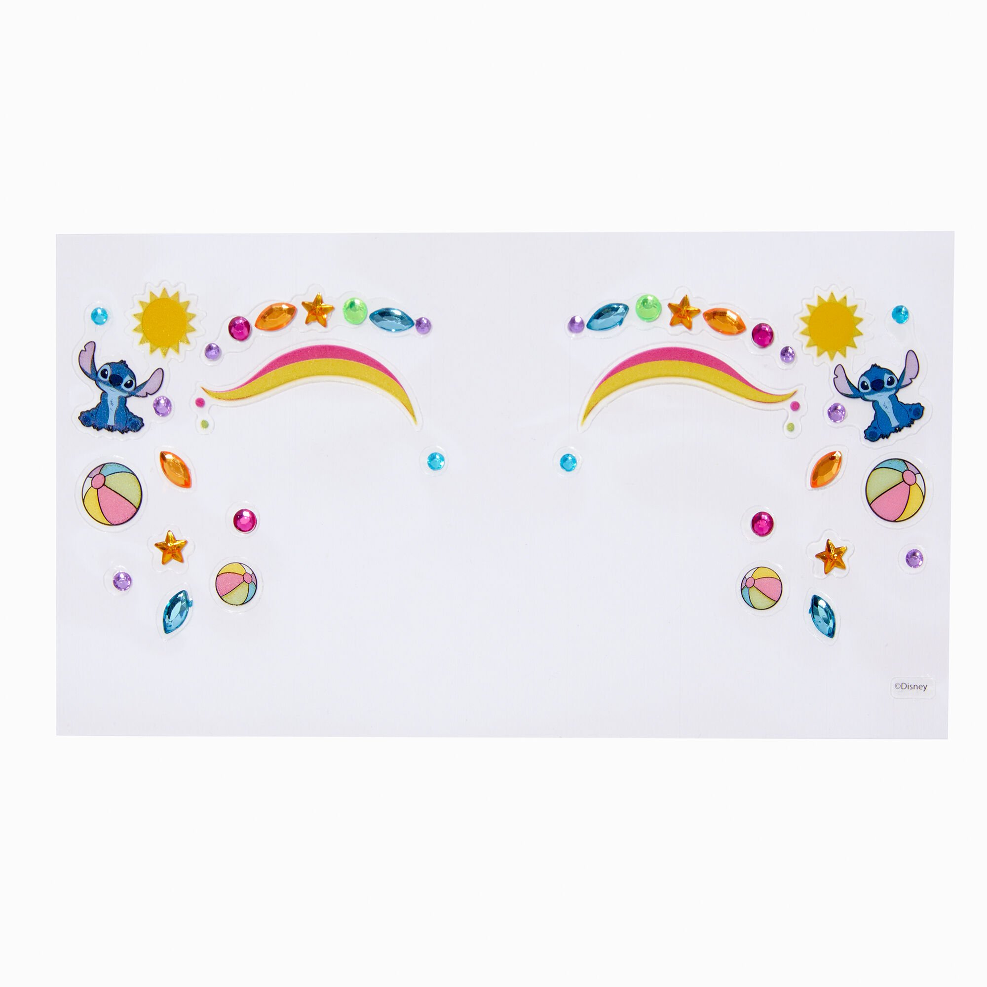 Disney Stitch Claire's Exclusive Summer Face Gems - 23 Pack ,