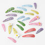 Multi Size Daisy Pastel Snap Hair Clips - 22 Pack,