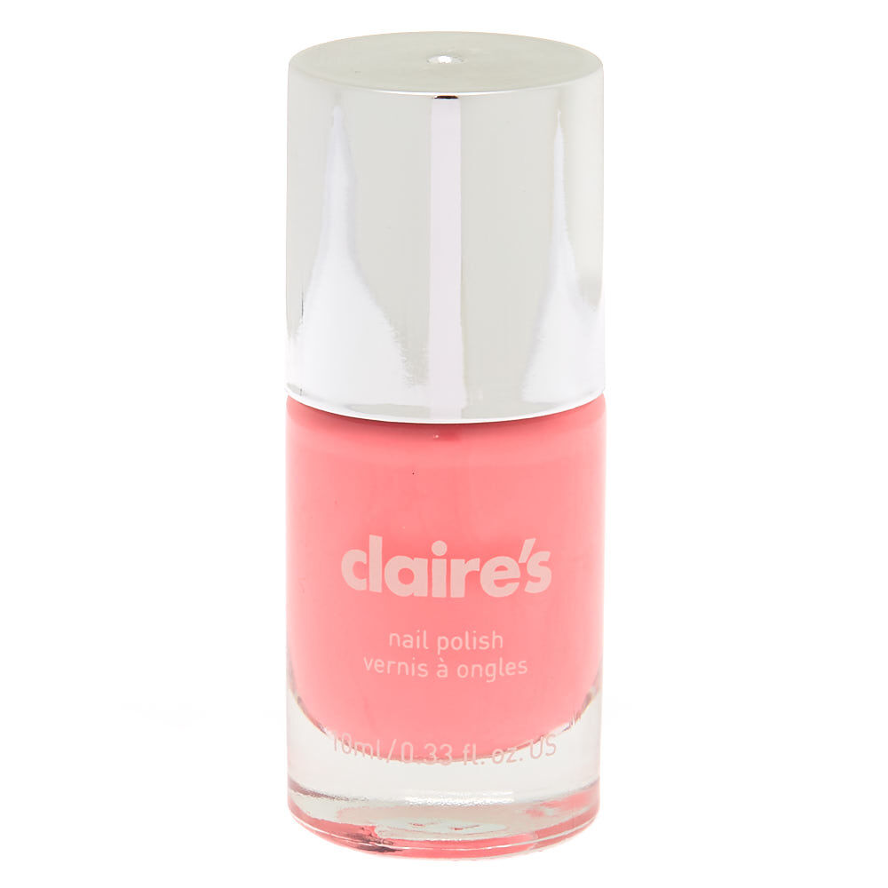 Vernis à ongles uni rose fluo,