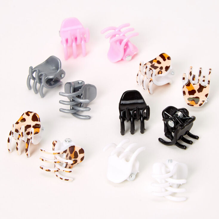 Claire's Mini pinces à cheveux imprimé léopard Claire's Club - Lot de 12