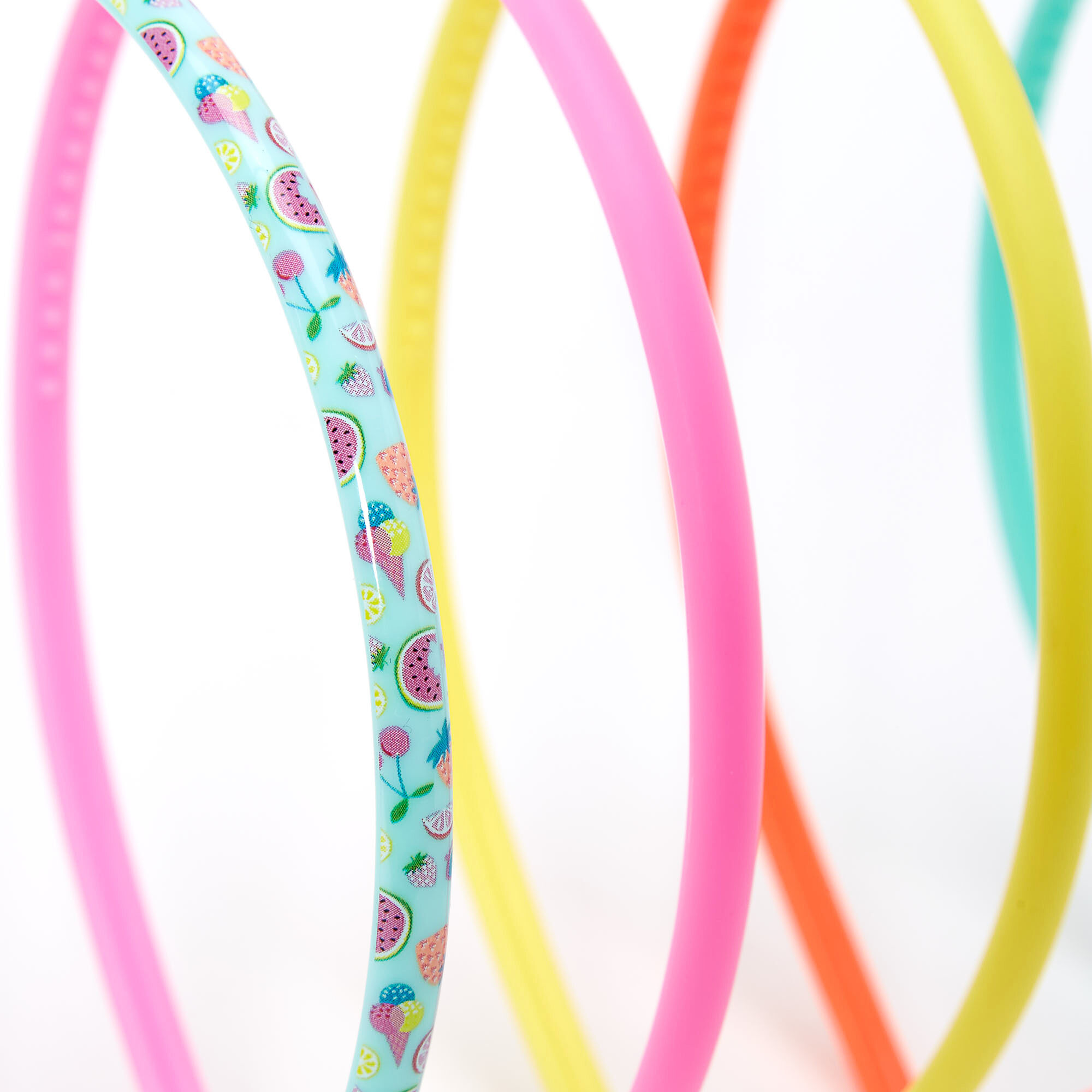 Serre-têtes fruits d’été fluo Claire's Club - Lot de 5,