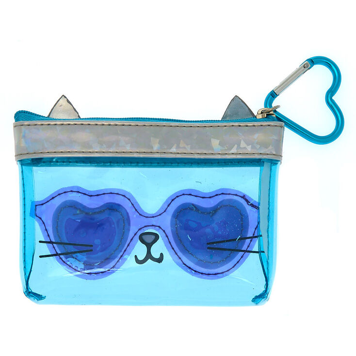 Cam the Cat Rainbow Zipper Purse - Blue,