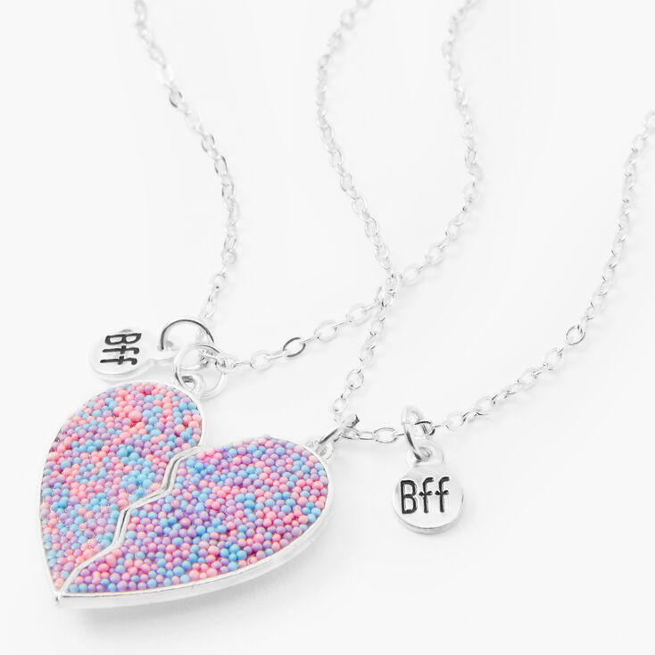 Best Friends Pastel Confetti Pendant Necklaces - 2 Pack,