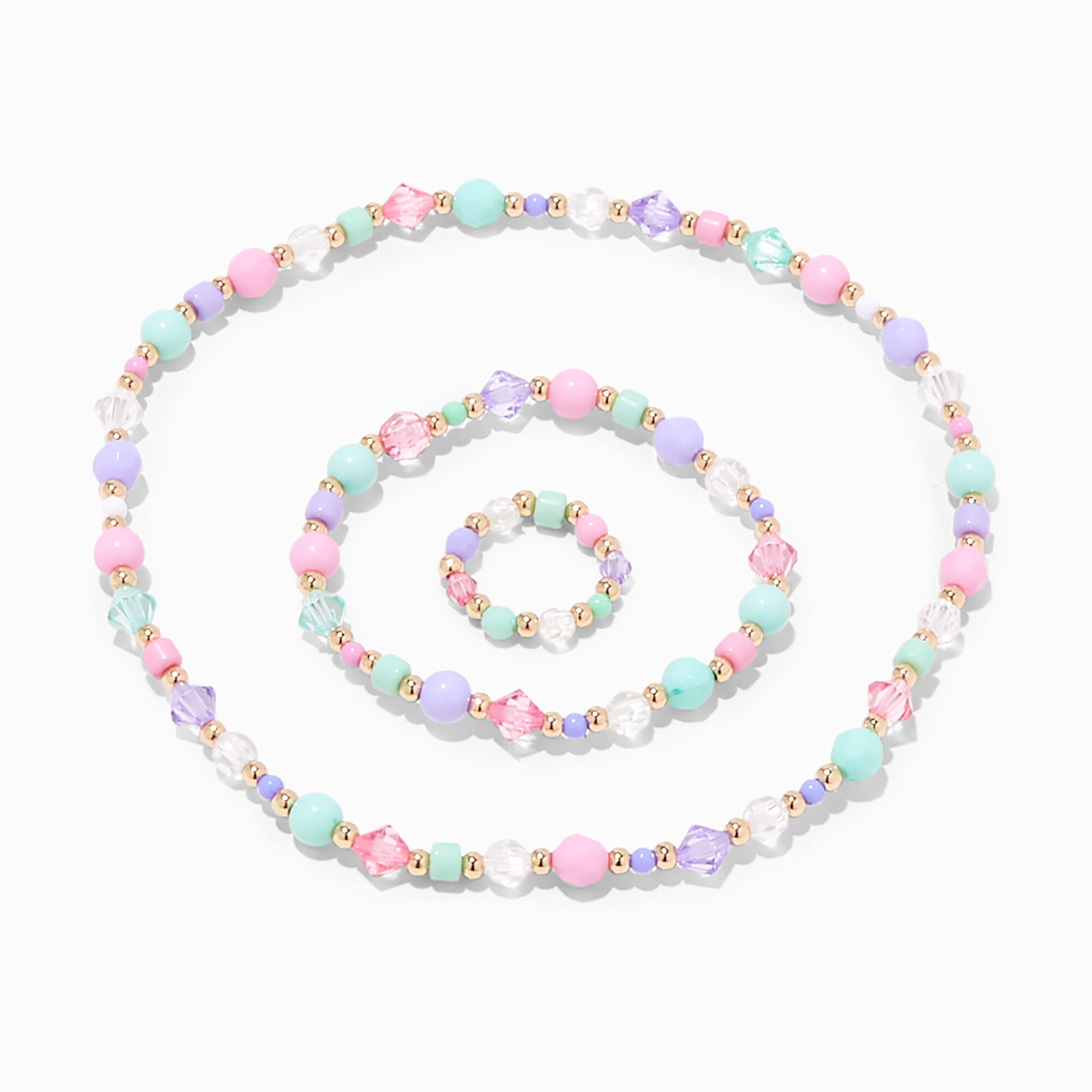 Pastel bead outlet necklace