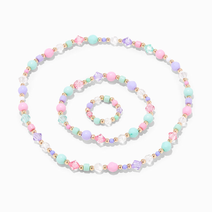 Claire&#39;s Club Pastel Rainbow Beaded Jewellery Set - 3 Pack,