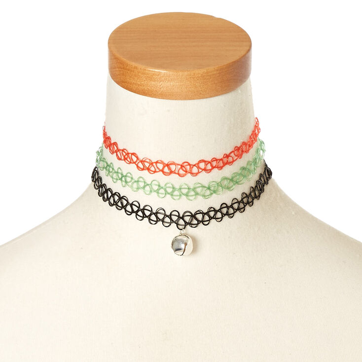 Christmas Tattoo Choker Necklace Set,