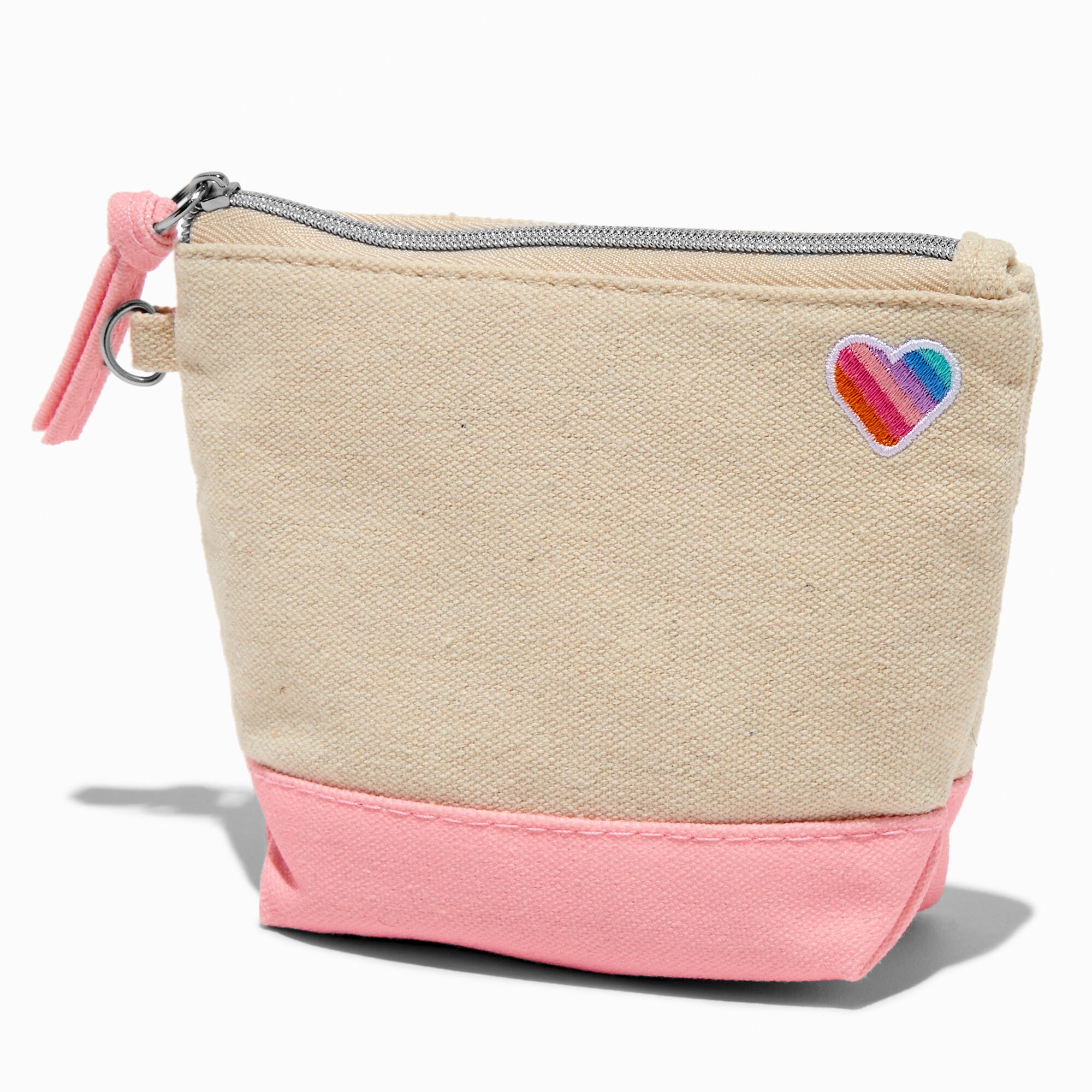 DIY Small Pink Rainbow Heart Coin Purse,