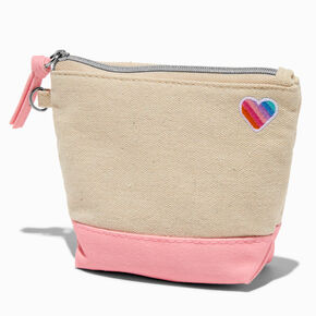 DIY Small Pink Rainbow Heart Coin Purse,