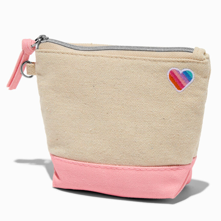 DIY Small Pink Rainbow Heart Coin Purse,