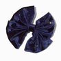 Barrette &agrave; n&oelig;ud en imitation velours bleu marine Claire&#39;s Club,