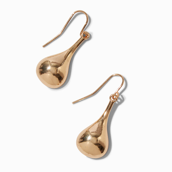 Gold-tone Liquid Drop Earrings,