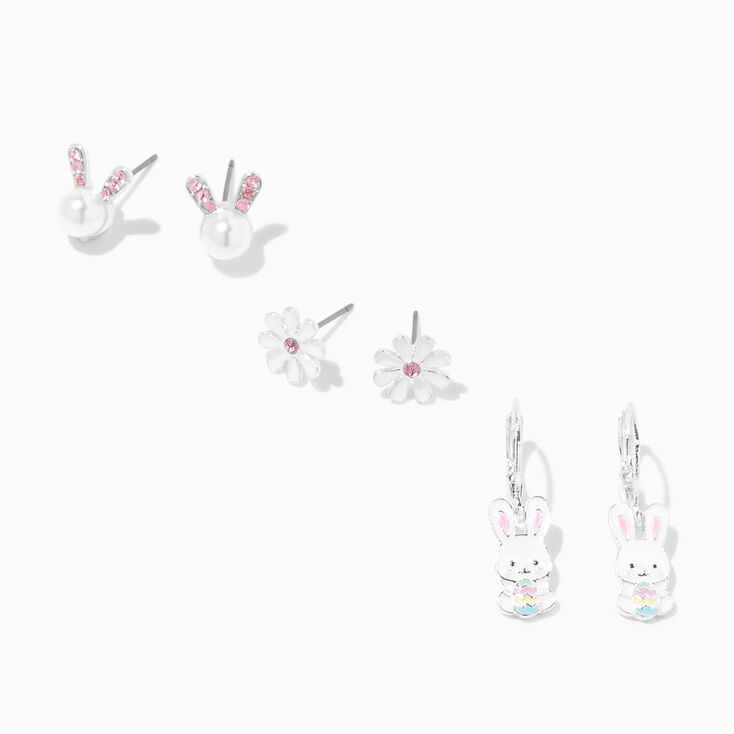 Easter Bunny Mixed Earring Set - 3 Pack,