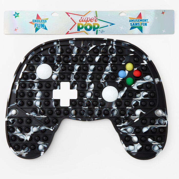 Pop Poppers Mega 18&quot; Black and White Game Controller Fidget Toy,