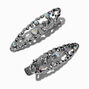 Iridescent Drip Heart Hair Clips - 2 Pack ,