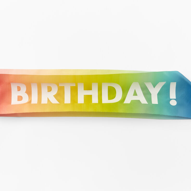 It&#39;s My Birthday Rainbow Sash,