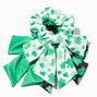 Small St. Patrick&#39;s Day Green Shamrock Bow Hair Scrunchies - 3 Pack,