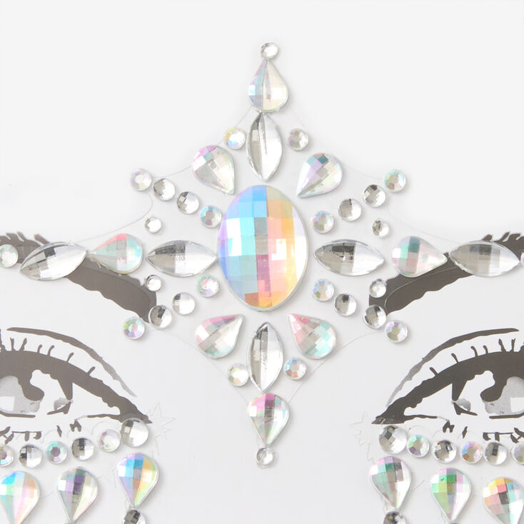 Iridescent &amp; Silver Forehead Gems,