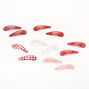 Claire&#39;s Club Red &amp; White Mini Snap Hair Clips - 12 Pack,