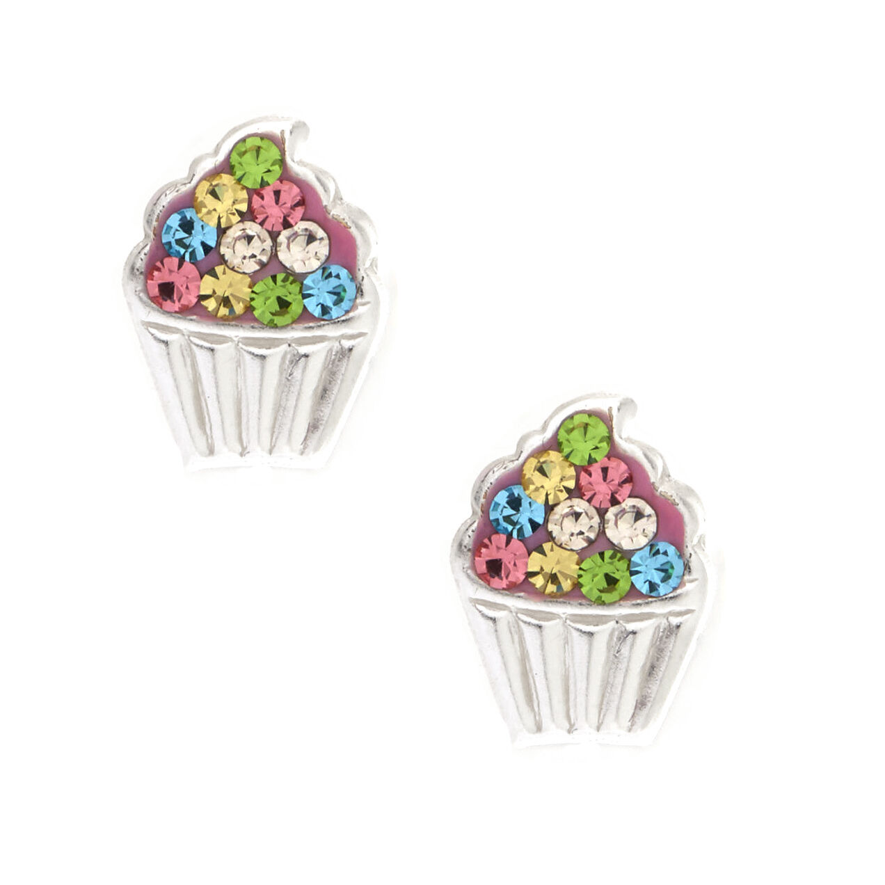 Sterling silver cupcake earrings hot sale