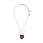 Lot de 2&nbsp;colliers d&#39;amiti&eacute; avec c&oelig;ur floral aimant&eacute;,
