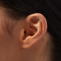 Piercing pour cartilage d&rsquo;oreille courbe strass 1,2&nbsp;mm en titane couleur dor&eacute; rose,