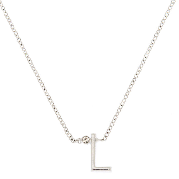 Claire's Collier à initiale L couleur argenté