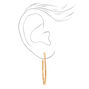 Gold-tone 40mm Laser Cut Twisted Hoop Earrings,