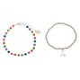 Silver Rainbow Initial Jewellery Gift Set - Z, 4 Pack,