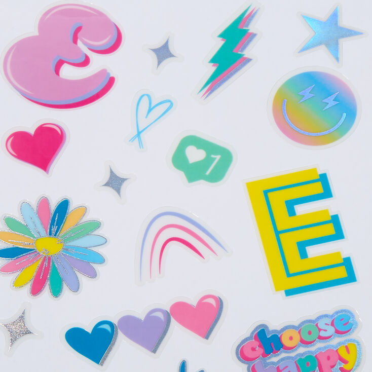 DIY &#39;E&#39; Initial Stickers,