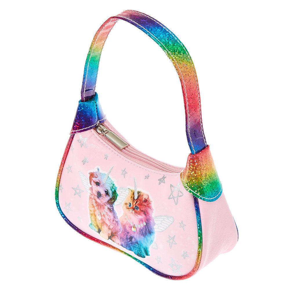 Claire's Club Puppy & Kitty Rainbow Strap Purse,