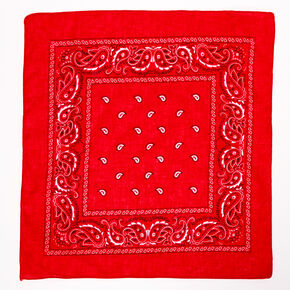 Bandeau bandana motif cachemire - Rouge,