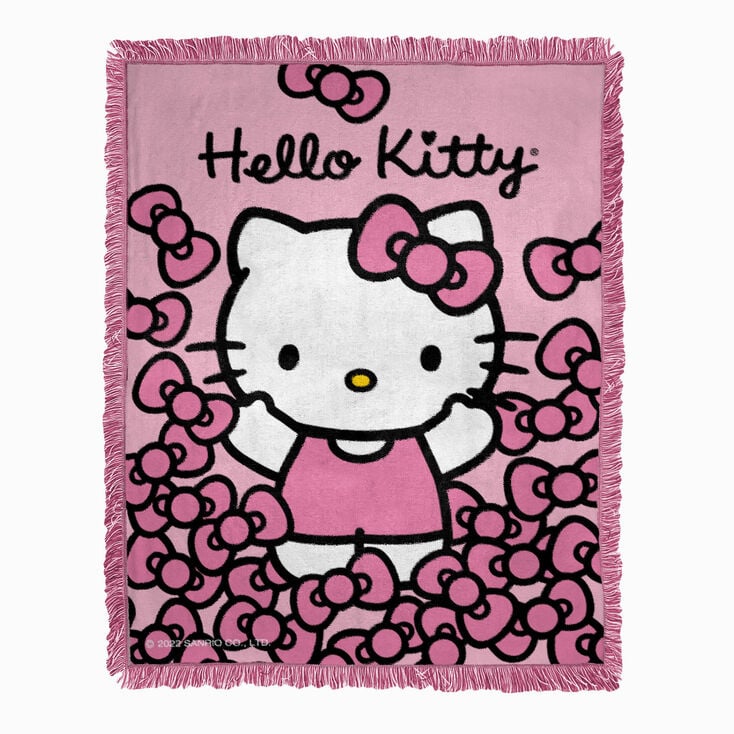 Hello Kitty&reg; More Bows Woven Jacquard Throw &#40;ds&#41;,