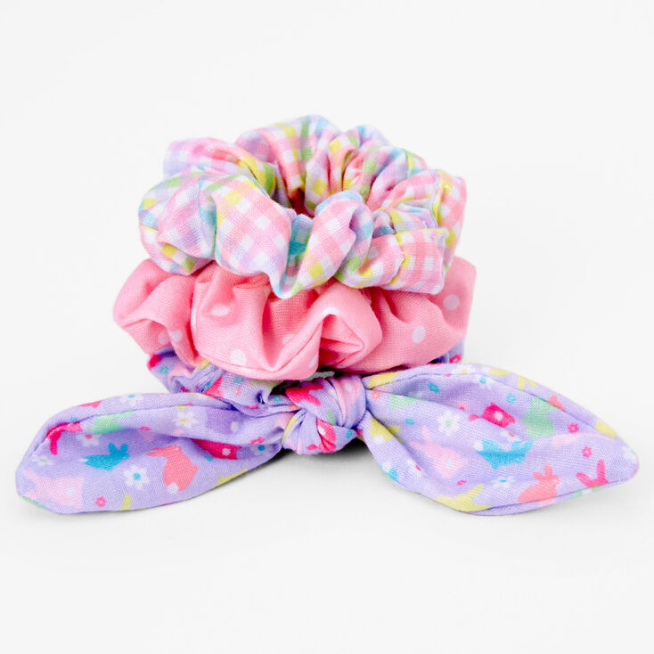 Easter Bunny Hair Scrunchies - 3 Pack,