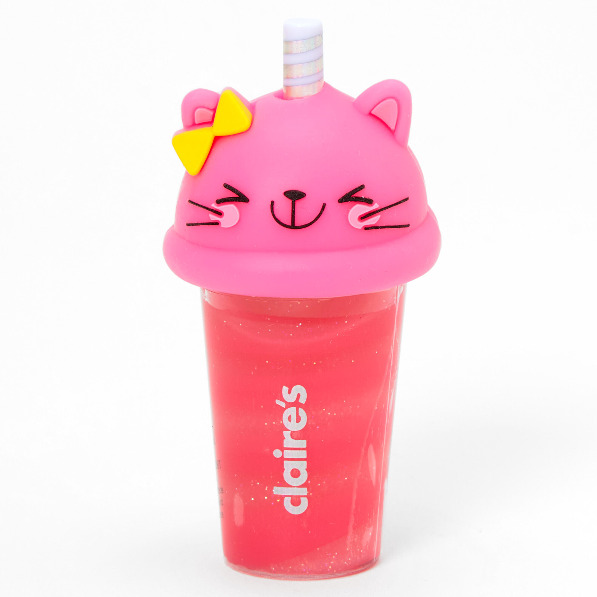 Glitter Kitty Lip Gloss Pot - Pink,