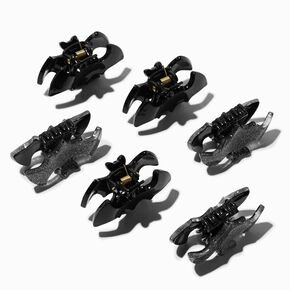 Black Bats Hair Claws - 6 Pack,