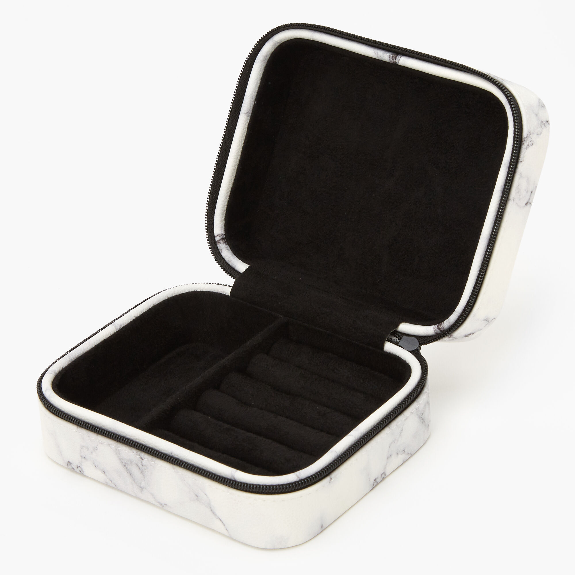 Black & White Marble Travel Jewellery Holder,